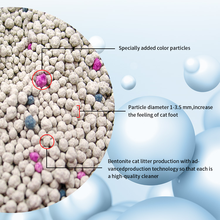 Ball shape good clumping bentonite cat litter in Southern America